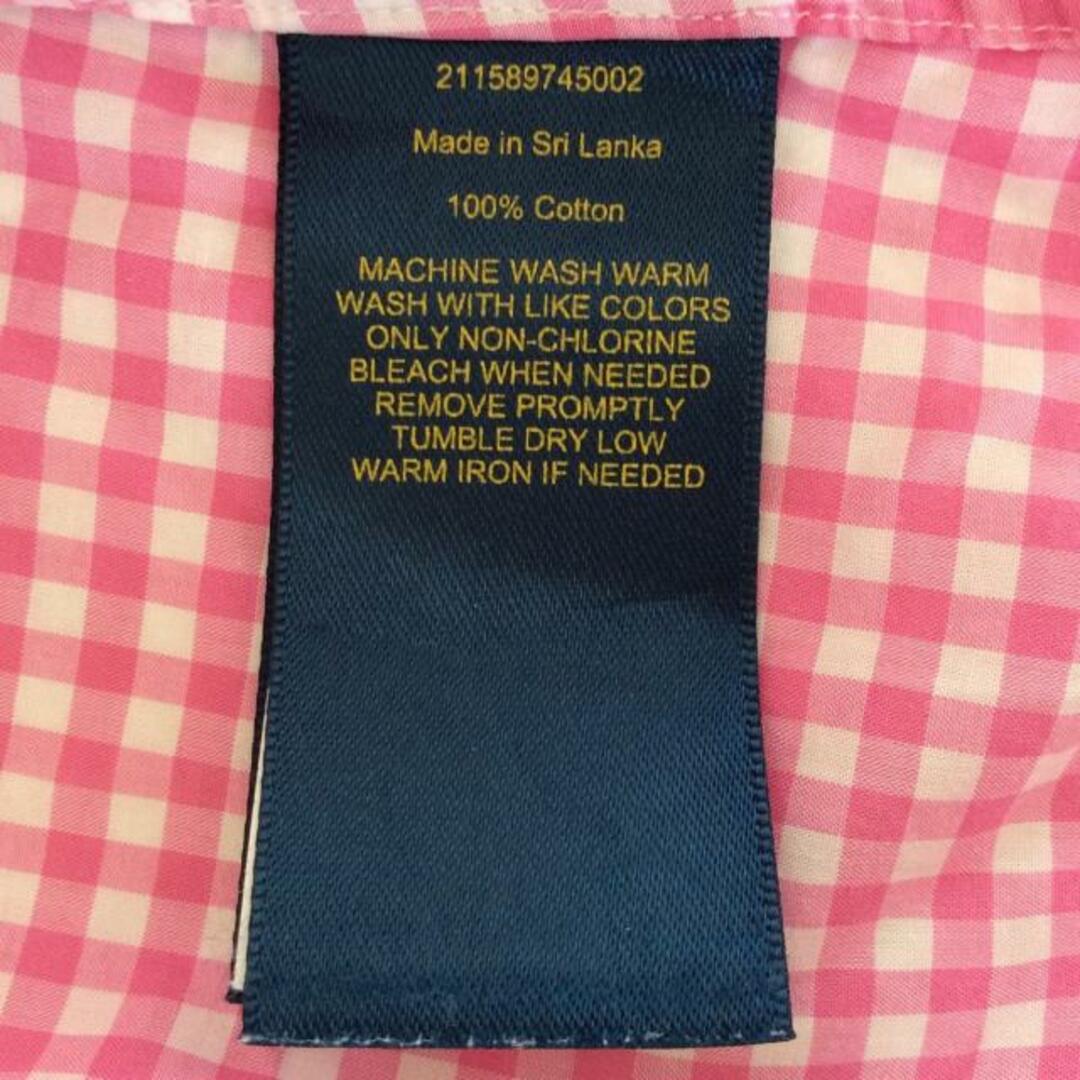 Ralph Lauren(ラルフローレン)のRalphLauren(ラルフローレン) 長袖シャツ サイズ10 メンズ - ピンク×白 チェック柄 メンズのトップス(シャツ)の商品写真