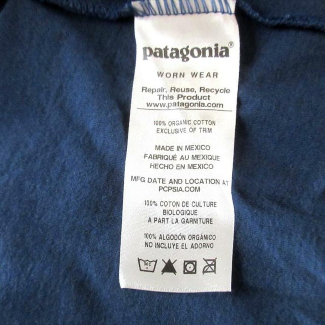 patagonia(パタゴニア)のPatagonia(パタゴニア) 半袖Tシャツ サイズM レディース - ダークネイビー×ライトブルー クルーネック レディースのトップス(Tシャツ(半袖/袖なし))の商品写真