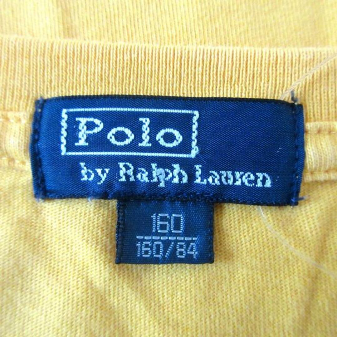 POLO RALPH LAUREN(ポロラルフローレン)のPOLObyRalphLauren(ポロラルフローレン) 長袖Tシャツ サイズ160 メンズ - ダークイエロー×ダークネイビー クルーネック メンズのトップス(Tシャツ/カットソー(七分/長袖))の商品写真