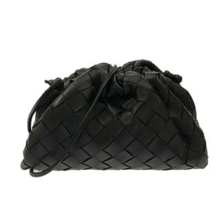 ボッテガヴェネタ(Bottega Veneta)のBOTTEGA VENETA(ボッテガヴェネタ) ショルダーバッグ ミニ ザ・ポーチ/イントレチャート 585852 黒 ラムスキン	(ショルダーバッグ)