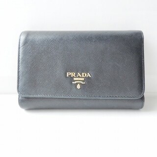 プラダ(PRADA)のPRADA(プラダ) 3つ折り財布 - 1M1404 黒 レザー(財布)