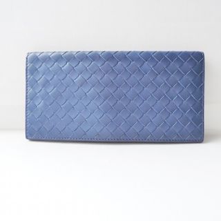 ボッテガヴェネタ(Bottega Veneta)のBOTTEGA VENETA(ボッテガヴェネタ) 札入れ イントレチャート ネイビー レザー(財布)