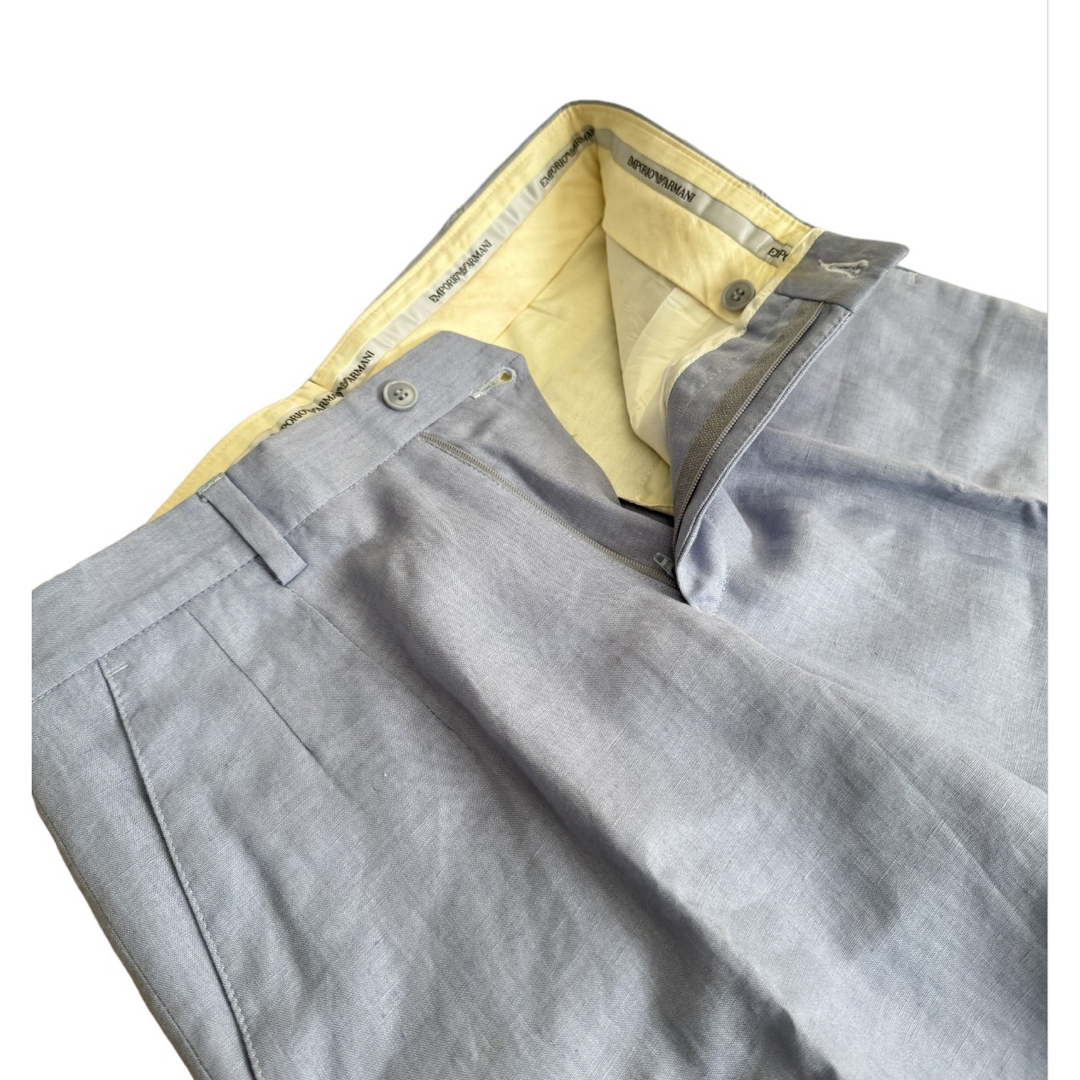 Armani(アルマーニ)の『ARMANI』/ アルマーニ ブルー 水色 リネン 麻 スーツ 44 Sサイズ メンズのスーツ(セットアップ)の商品写真