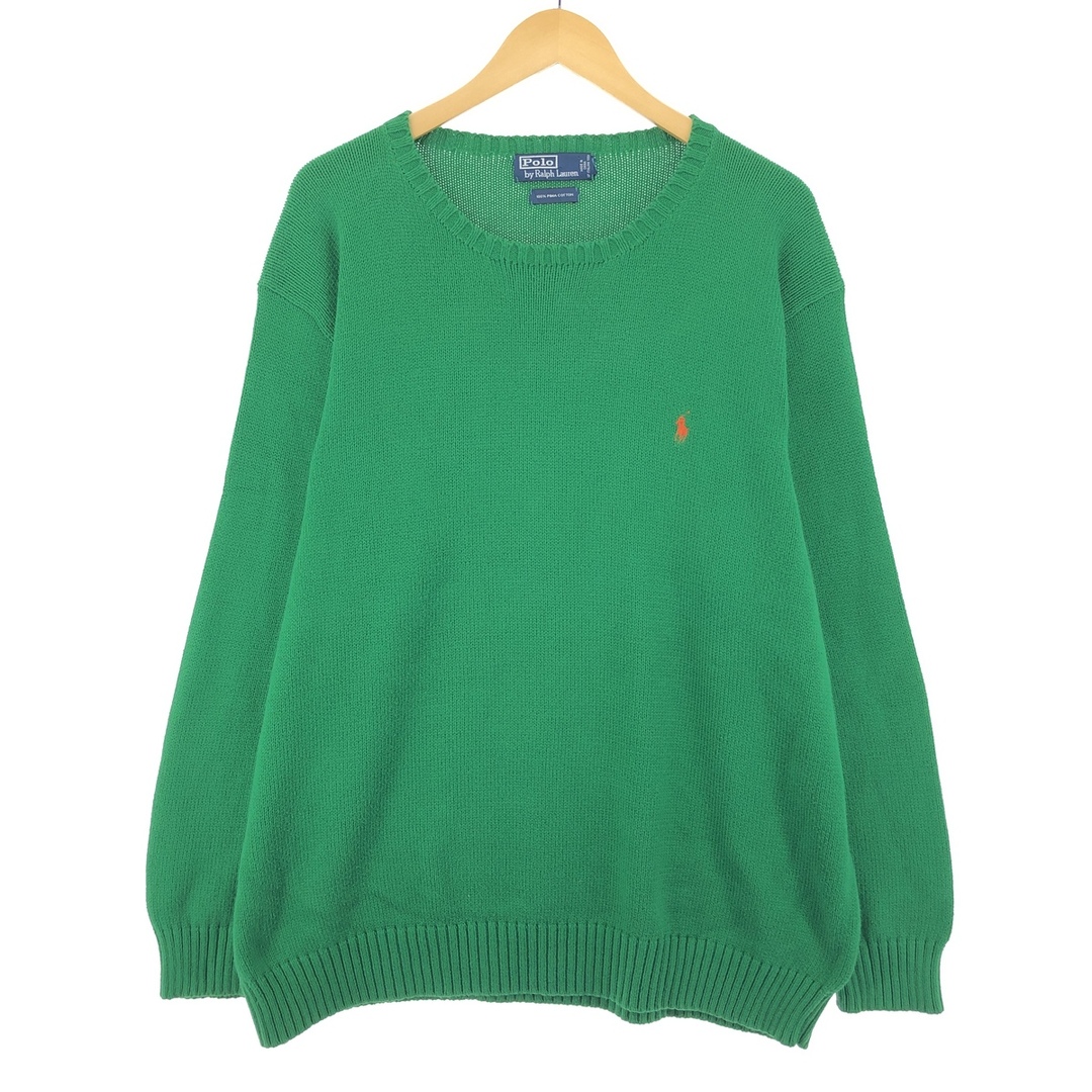 Ralph Lauren(ラルフローレン)の古着 ラルフローレン Ralph Lauren POLO by Ralph Lauren ピマコットンニットセーター メンズXL /taa000126 メンズのトップス(ニット/セーター)の商品写真