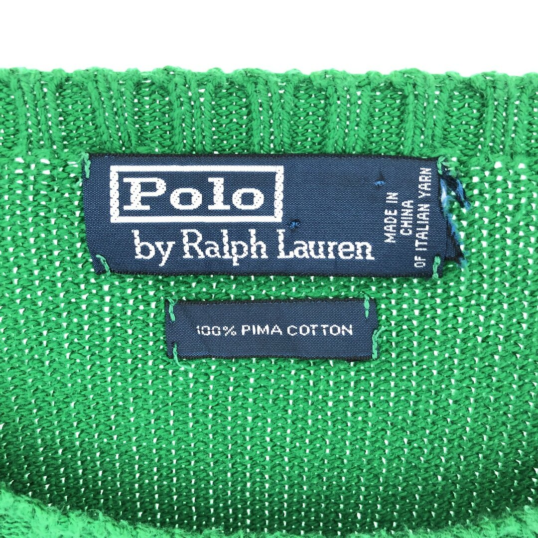 Ralph Lauren(ラルフローレン)の古着 ラルフローレン Ralph Lauren POLO by Ralph Lauren ピマコットンニットセーター メンズXL /taa000126 メンズのトップス(ニット/セーター)の商品写真