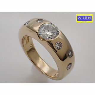 K18 イエローゴールド ダイヤリング 0.70+0.18ct 8.5号 7.0g 中古B+ 【送料無料】 C-9059【質屋出品】(リング(指輪))