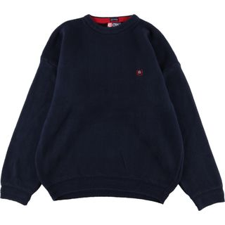 ラルフローレン(Ralph Lauren)の古着 90年代 ラルフローレン Ralph Lauren CHAPS チャップス HAND FRAME コットンニットセーター メンズXL ヴィンテージ /eaa349697(ニット/セーター)