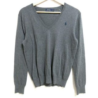 ポロラルフローレン(POLO RALPH LAUREN)のPOLObyRalphLauren(ポロラルフローレン) 長袖セーター サイズM レディース - グレー Vネック(ニット/セーター)