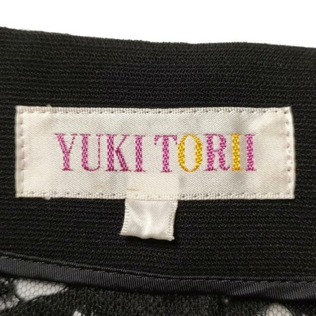 YUKI TORII INTERNATIONAL(ユキトリイインターナショナル)のYUKITORII(ユキトリイ) ジャケット サイズ40 M レディース美品  - 黒 長袖/レース/春/秋 ポリエステル、トリアセテート レディースのジャケット/アウター(その他)の商品写真