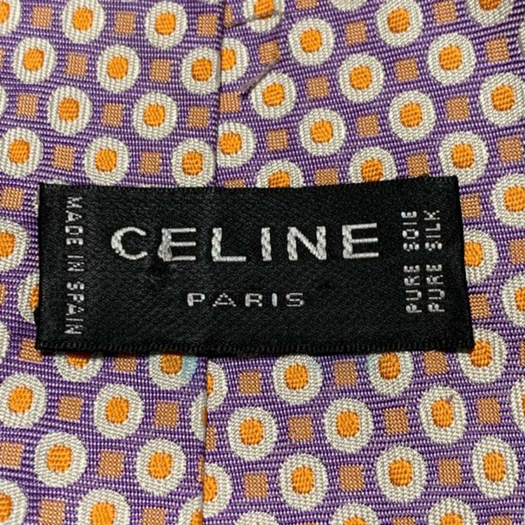 celine(セリーヌ)のCELINE(セリーヌ) ネクタイ メンズ - パープル×オレンジ×白 メンズのファッション小物(ネクタイ)の商品写真