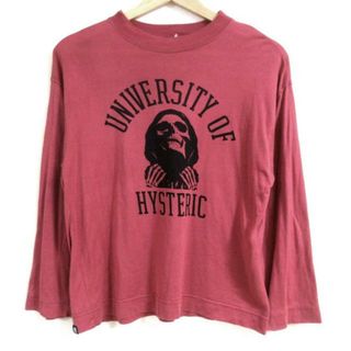 HYSTERIC GLAMOUR - HYSTERIC GLAMOUR(ヒステリックグラマー) 長袖Tシャツ サイズF レディース - ダークピンク×黒 クルーネック