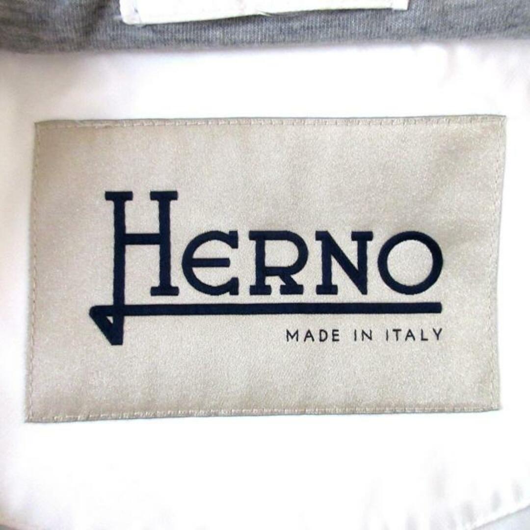 HERNO(ヘルノ)のHERNO(ヘルノ) ブルゾン サイズ38 S レディース - グレー×白 長袖/フード付き/異素材切替/春/秋 レディースのジャケット/アウター(ブルゾン)の商品写真