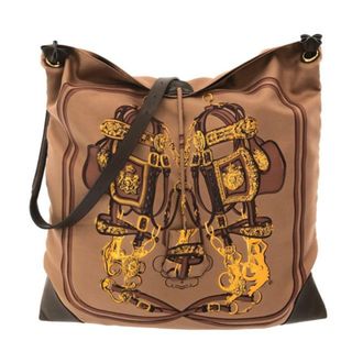 エルメス(Hermes)のHERMES(エルメス) ショルダーバッグ シルキーシティMM ダークブラウン×イエロー×マルチ BRIDES de GALA シルク×レザー(ショルダーバッグ)