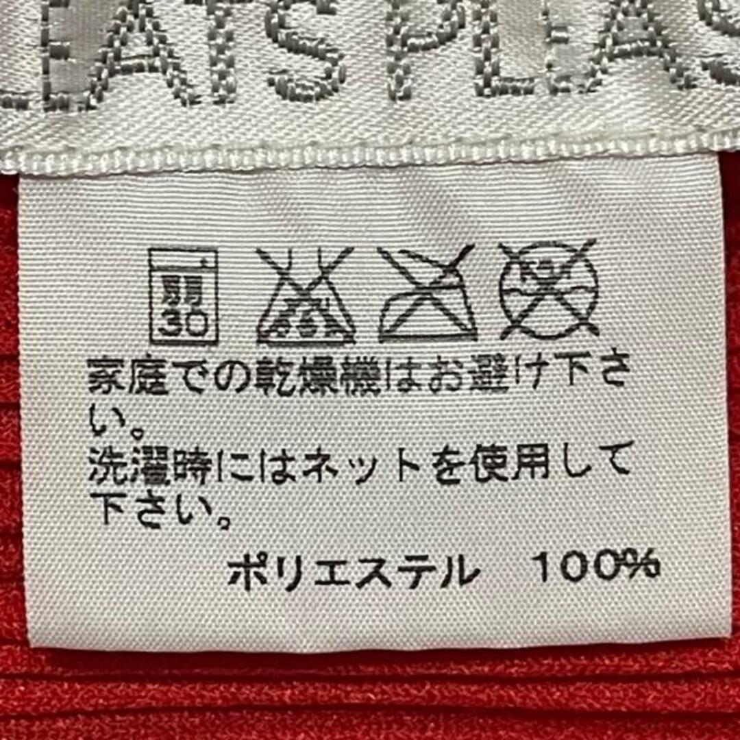 PLEATS PLEASE ISSEY MIYAKE(プリーツプリーズイッセイミヤケ)のPLEATS PLEASE(プリーツプリーズ) 長袖カットソー サイズ3 L レディース美品  - レッド タートルネック/プリーツ レディースのトップス(カットソー(長袖/七分))の商品写真