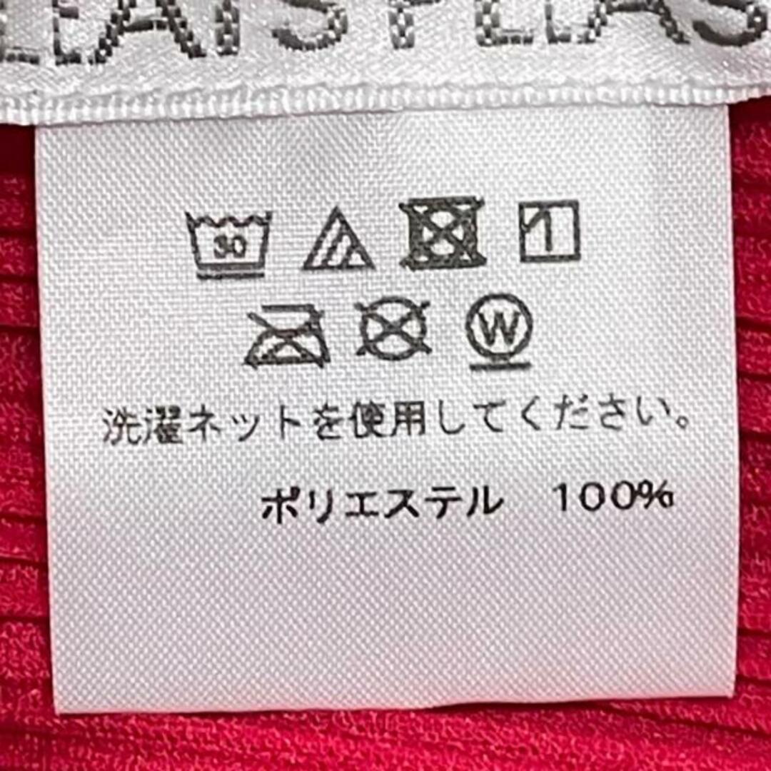 PLEATS PLEASE ISSEY MIYAKE(プリーツプリーズイッセイミヤケ)のPLEATS PLEASE(プリーツプリーズ) 長袖カットソー サイズ3 L レディース美品  - レッド クルーネック/プリーツ レディースのトップス(カットソー(長袖/七分))の商品写真