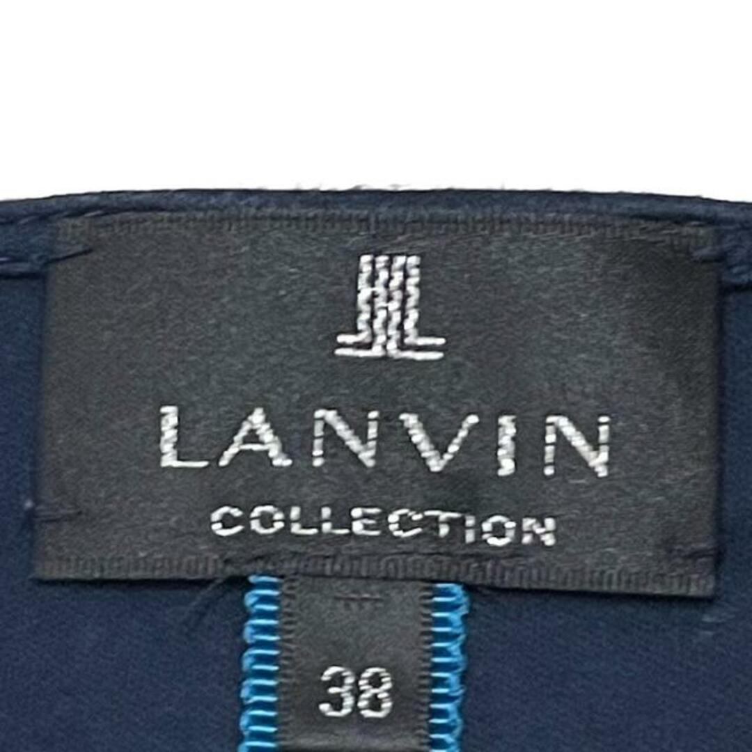 LANVIN COLLECTION(ランバンコレクション)のLANVIN COLLECTION(ランバンコレクション) 七分袖カットソー サイズ38 M レディース - ネイビー フリル レディースのトップス(カットソー(長袖/七分))の商品写真