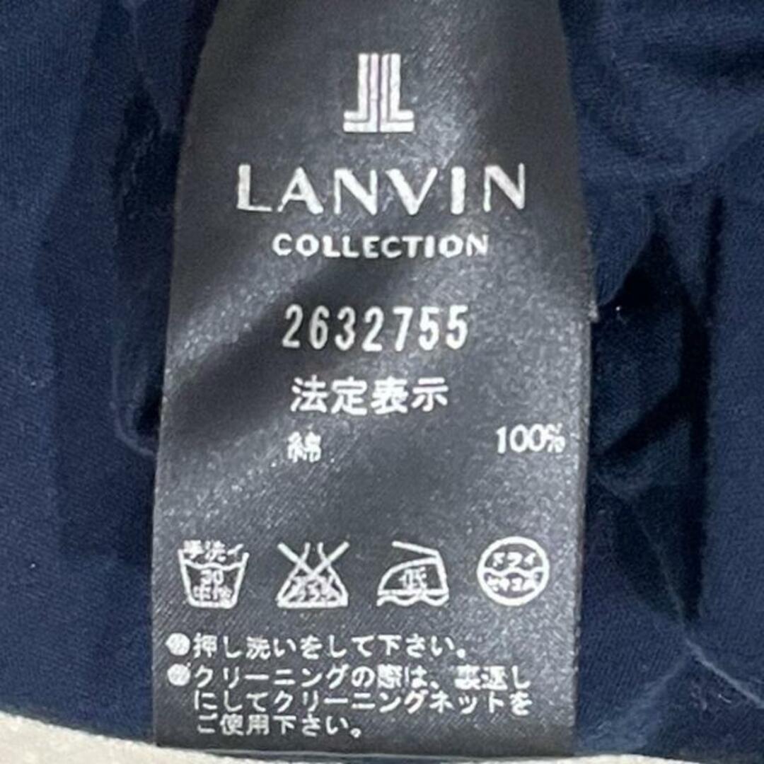 LANVIN COLLECTION(ランバンコレクション)のLANVIN COLLECTION(ランバンコレクション) 七分袖カットソー サイズ38 M レディース - ネイビー フリル レディースのトップス(カットソー(長袖/七分))の商品写真
