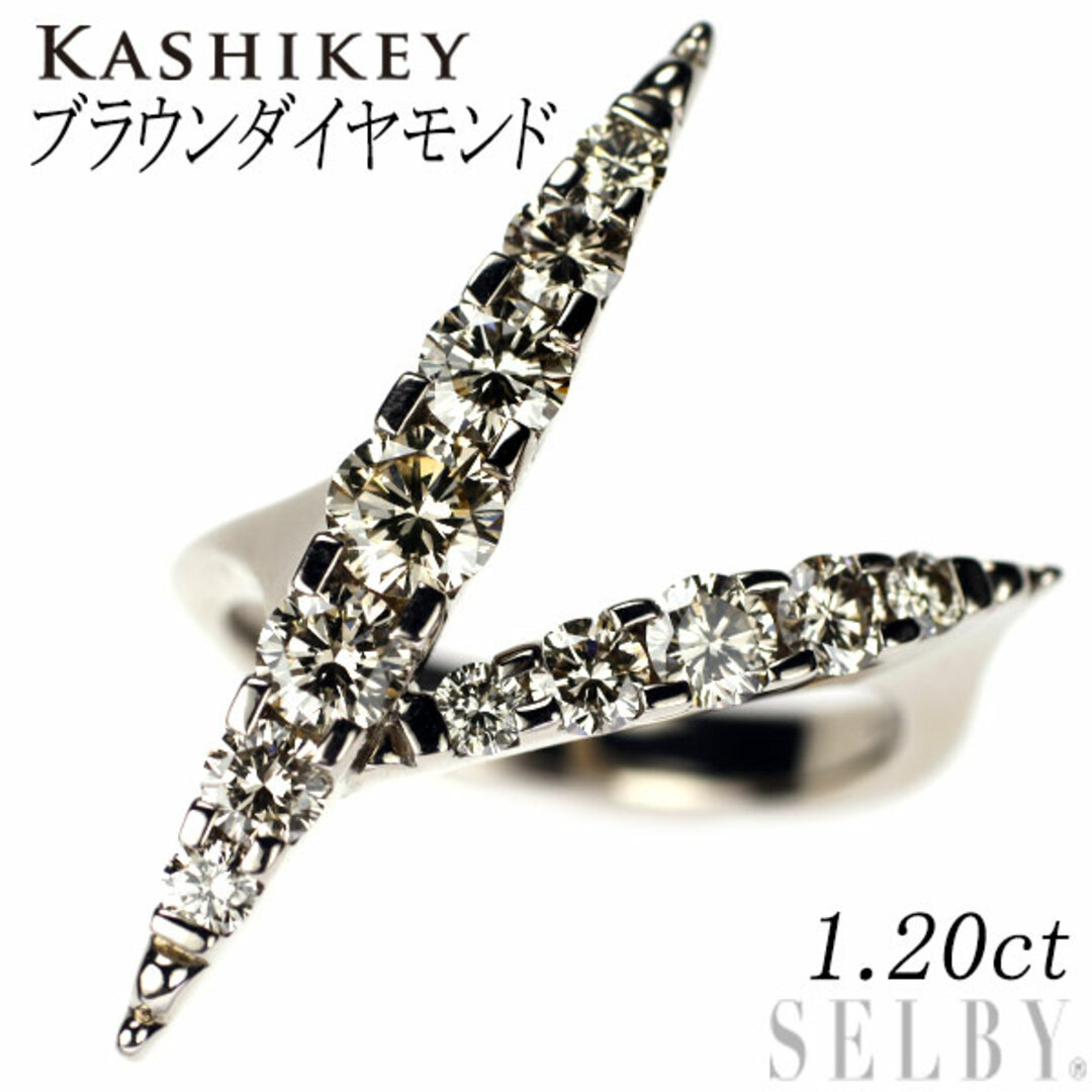 カシケイ K18BG ブラウン ダイヤモンド リング 1.20ct ネイキッド レディースのアクセサリー(リング(指輪))の商品写真