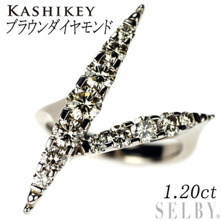 カシケイ K18BG ブラウン ダイヤモンド リング 1.20ct ネイキッド(リング(指輪))