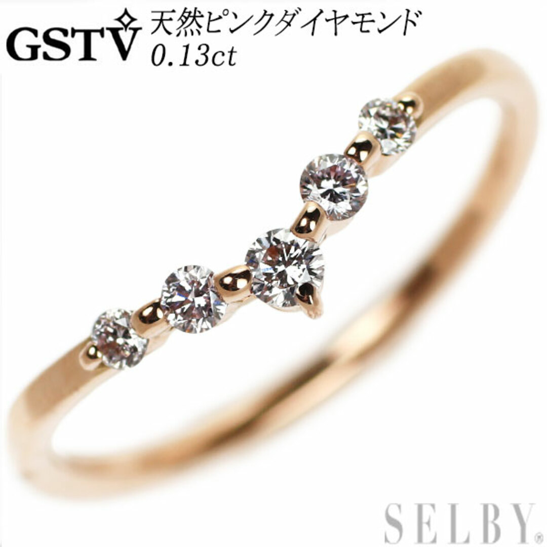 GSTV K18PG 天然ピンク ダイヤモンド リング 0.13ct　 レディースのアクセサリー(リング(指輪))の商品写真