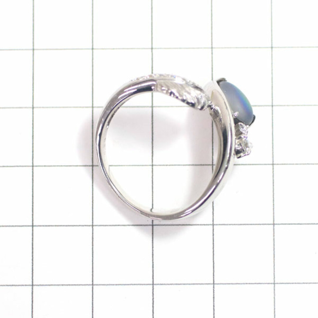 Pt900/K18WG 張り合わせカラーストーン シェル ダイヤモンド リング D0.23ct レディースのアクセサリー(リング(指輪))の商品写真
