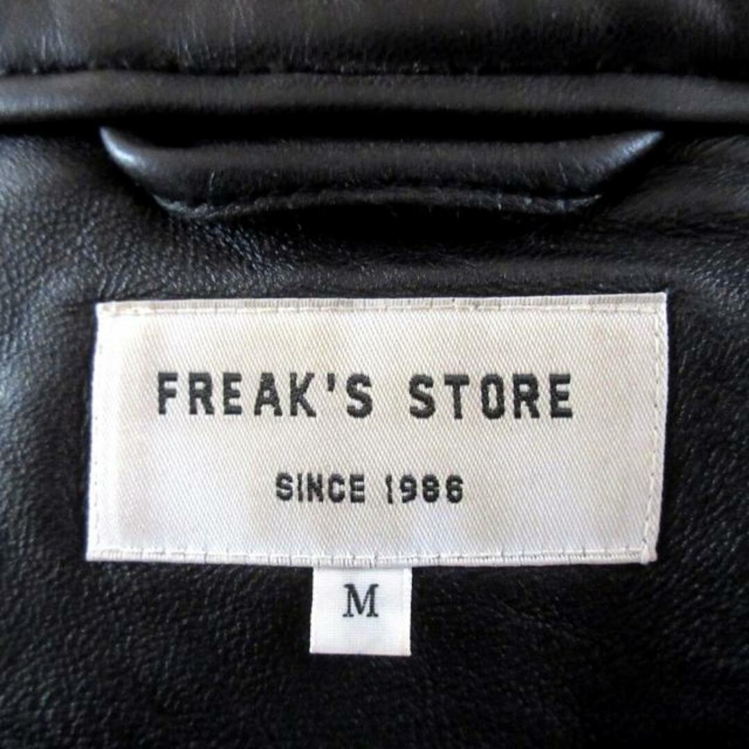 FREAK'S STORE(フリークスストア)のfreak's store(フリークスストア) ブルゾン サイズM レディース - 黒 長袖/レザー/ジップアップ/春/秋 レディースのジャケット/アウター(ブルゾン)の商品写真