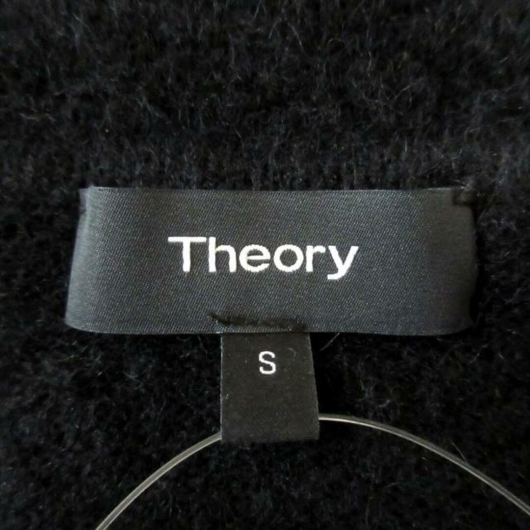 theory(セオリー)のtheory(セオリー) コート サイズS レディース - 黒 長袖/ニット/ロング丈/秋/冬 レディースのジャケット/アウター(その他)の商品写真