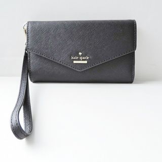 kate spade new york - Kate spade(ケイトスペード) 携帯電話ケース美品  - WLRU2666 黒 レザー