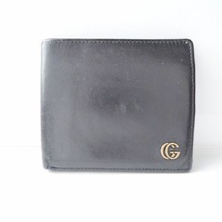 グッチ(Gucci)のGUCCI(グッチ) 2つ折り財布 - 92759 黒 レザー(財布)