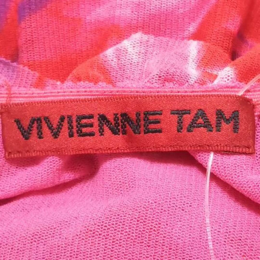 VIVIENNE TAM(ヴィヴィアンタム)のVIVIENNE TAM(ヴィヴィアンタム) ワンピース サイズ0 XS レディース美品  - レッド×パープル×マルチ クルーネック/半袖/ミニ レディースのワンピース(その他)の商品写真