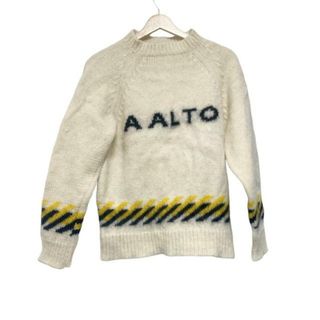 アールト(AALTO)のAALTO(アールト) 長袖セーター サイズ34 S レディース - アイボリー×黒×イエロー ハイネック(ニット/セーター)