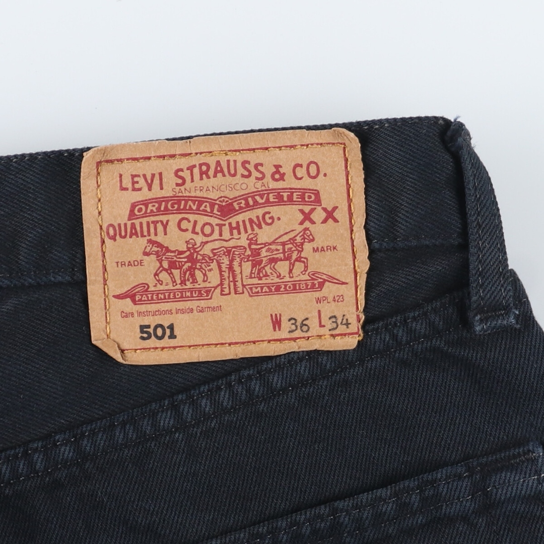 Levi's(リーバイス)の古着 リーバイス Levi's リーバイス501 ブラックデニム ストレートデニムパンツ 英国製 メンズw36 /eaa394296 メンズのパンツ(デニム/ジーンズ)の商品写真