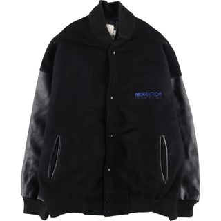 古着 80年代~90年代 CANADA SPORTSWEAR CO 袖革レザー ウールジャケット カナダ製 メンズXXL ヴィンテージ /evb002861(その他)