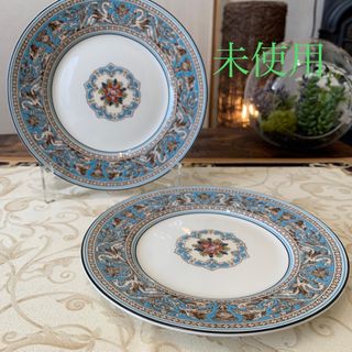 ウェッジウッド(WEDGWOOD)の未使用　ウェッジウッド  フロレンティーン　ターコイズ　17.5cmプレート(食器)