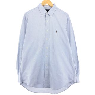 ラルフローレン(Ralph Lauren)の古着 ラルフローレン Ralph Lauren YARMOUTH 長袖 ボタンダウンストライプシャツ メンズL /eaa435476(シャツ)