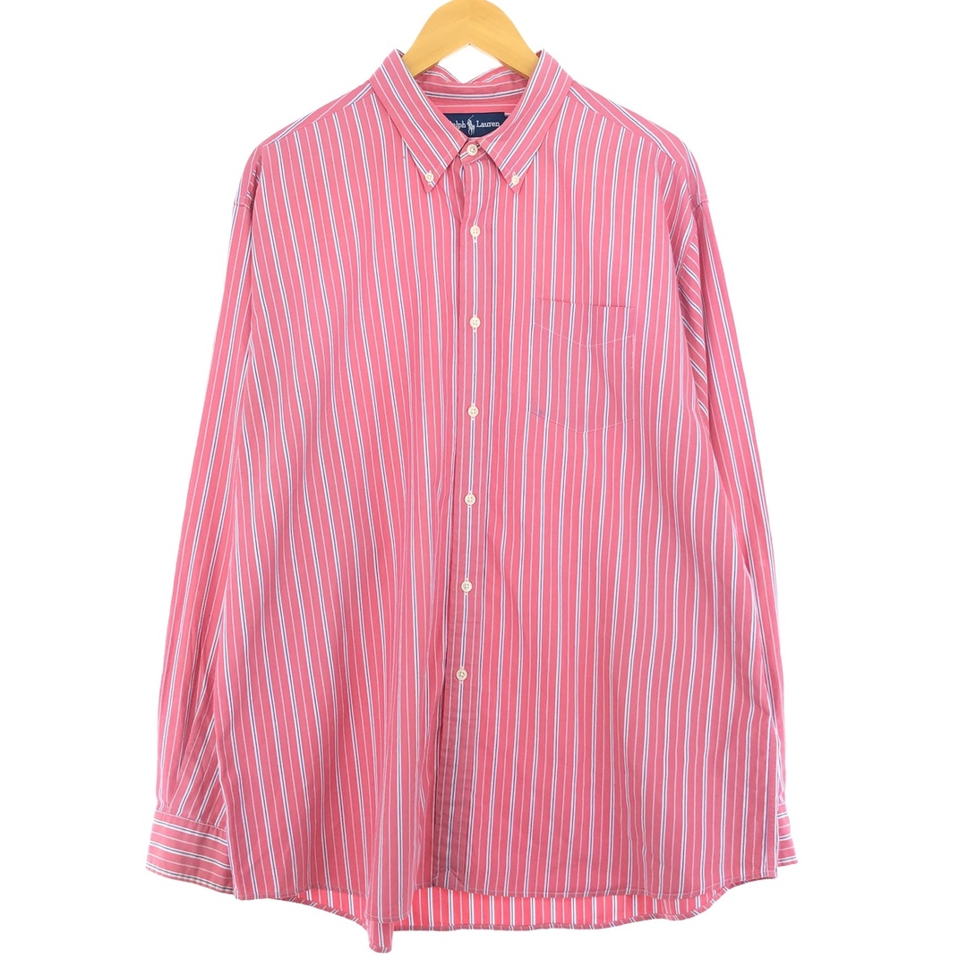 Ralph Lauren(ラルフローレン)の古着 ラルフローレン Ralph Lauren VINTAGE BUTTONDOWN 長袖 ボタンダウンストライプシャツ メンズXL /eaa435477 メンズのトップス(シャツ)の商品写真