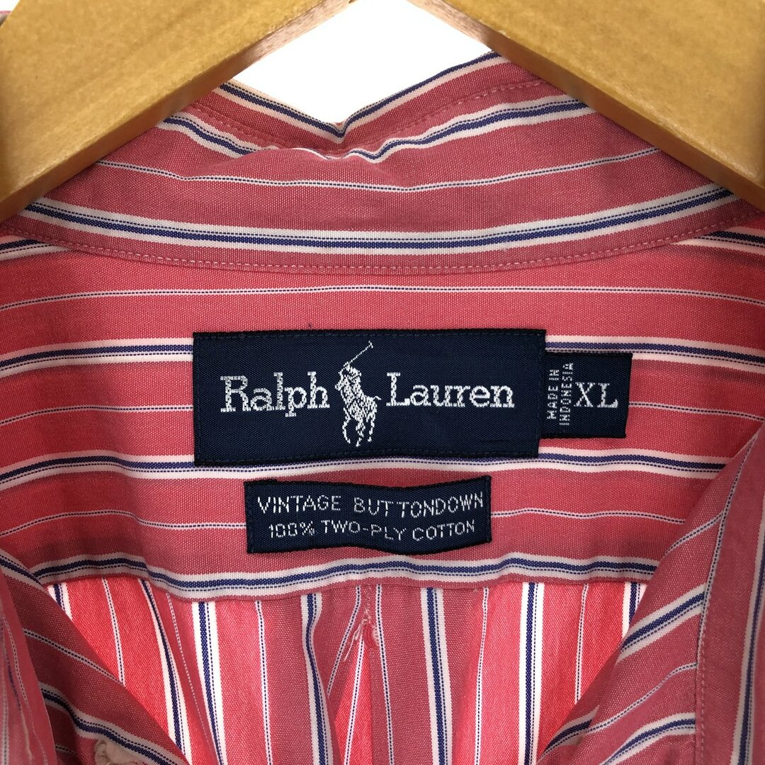 Ralph Lauren(ラルフローレン)の古着 ラルフローレン Ralph Lauren VINTAGE BUTTONDOWN 長袖 ボタンダウンストライプシャツ メンズXL /eaa435477 メンズのトップス(シャツ)の商品写真