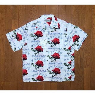 ワコマリア(WACKO MARIA)のM 新品 ワコマリア アロハシャツ ハワイアンシャツ 薔薇柄 バラ柄 ホワイト(シャツ)