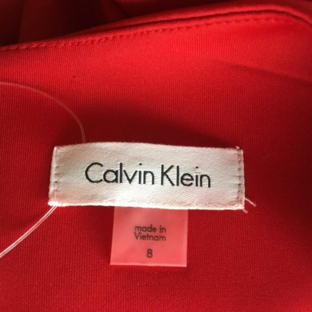 Calvin Klein(カルバンクライン)のCalvinKlein(カルバンクライン) ワンピース サイズ8 M レディース - レッド ノースリーブ/ロング レディースのワンピース(その他)の商品写真