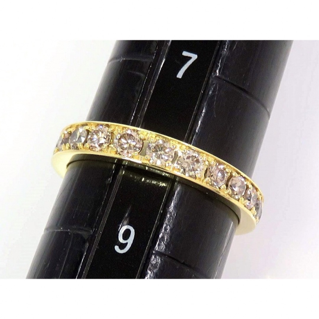 K18 ダイヤモンド0.70ct エタニティ リング #8 イエローゴールド レディースのアクセサリー(リング(指輪))の商品写真