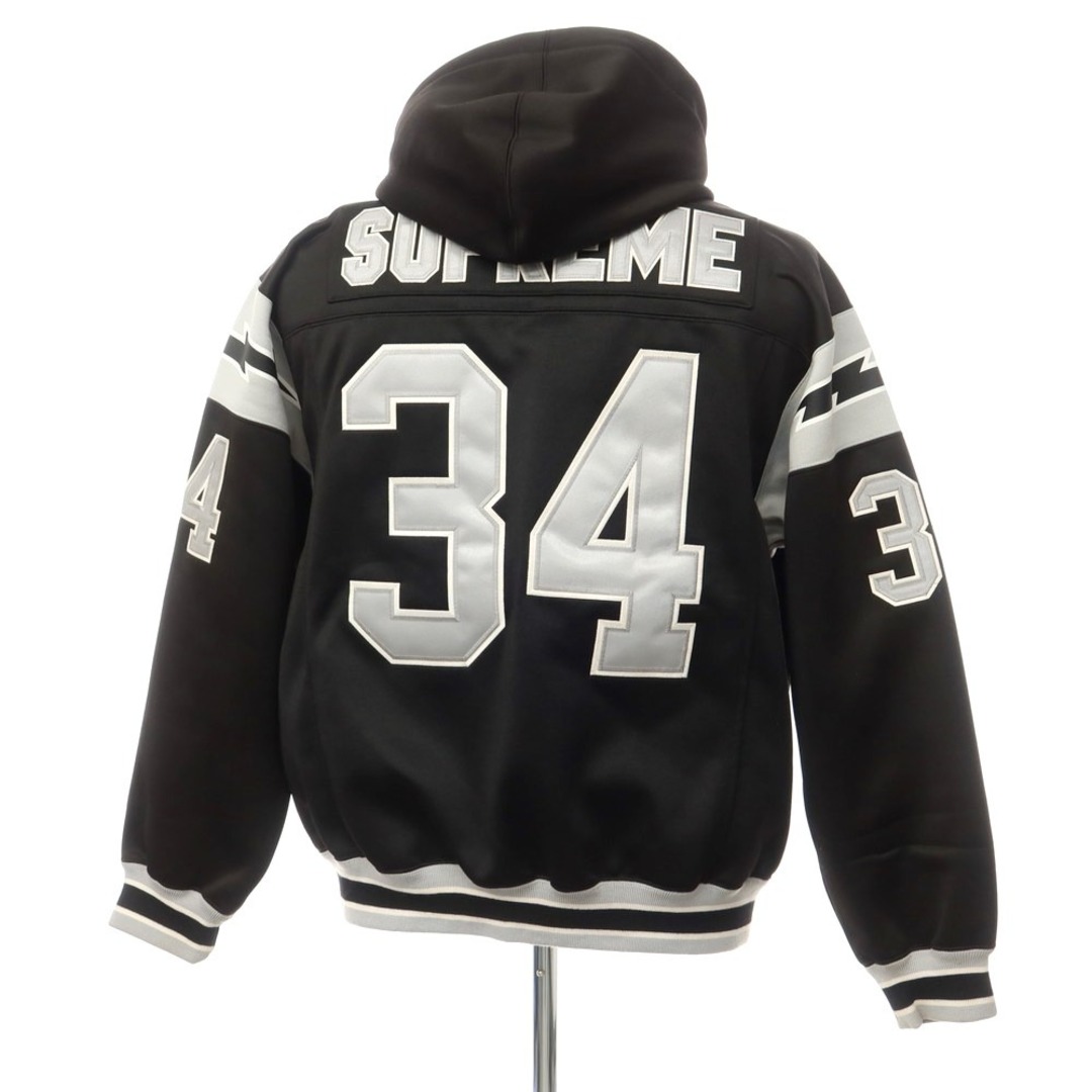 Supreme(シュプリーム)の【中古】シュプリーム Supreme 2024年春夏 Football Zip Up Hooded Sweatshirt ジップアップ パーカー ブラックxグレー【サイズL】【メンズ】 メンズのトップス(パーカー)の商品写真