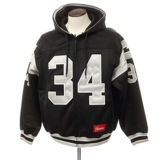 シュプリーム(Supreme)の【中古】シュプリーム Supreme 2024年春夏 Football Zip Up Hooded Sweatshirt ジップアップ パーカー ブラックxグレー【サイズL】【メンズ】(パーカー)