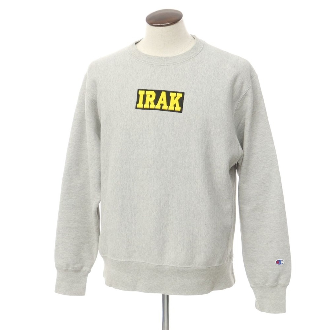 【中古】アイラック ニューヨーク IRAK NYC コットンポリエステル クルーネック スウェット グレー【サイズL】【メンズ】 メンズのトップス(スウェット)の商品写真