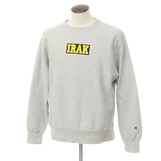 【中古】アイラック ニューヨーク IRAK NYC コットンポリエステル クルーネック スウェット グレー【サイズL】【メンズ】(スウェット)