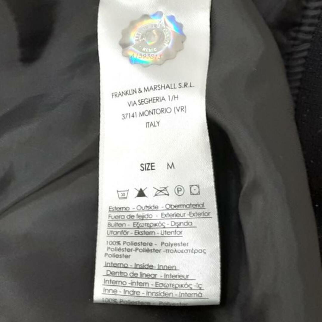FRANKLIN&MARSHALL(フランクリンアンドマーシャル)のFRANKLIN&MARSHALL(フランクリンアンドマーシャル) ブルゾン サイズM メンズ - 黒 長袖/春/秋 メンズのジャケット/アウター(ブルゾン)の商品写真