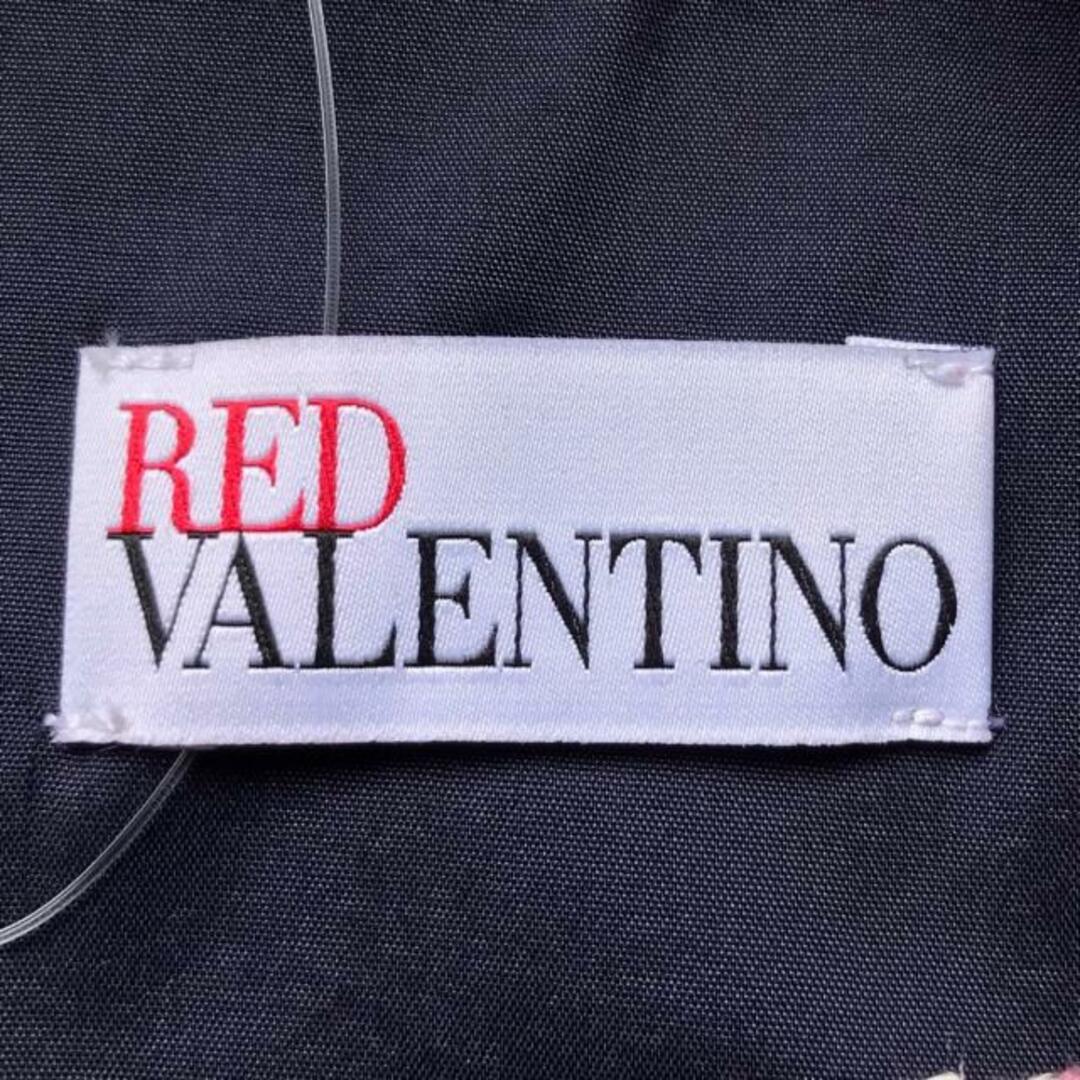 RED VALENTINO(レッドヴァレンティノ)のRED VALENTINO(レッドバレンチノ) ワンピース サイズ42 L レディース美品  - ピンク×ダークネイビー×白 ノースリーブ/ひざ丈 レディースのワンピース(その他)の商品写真