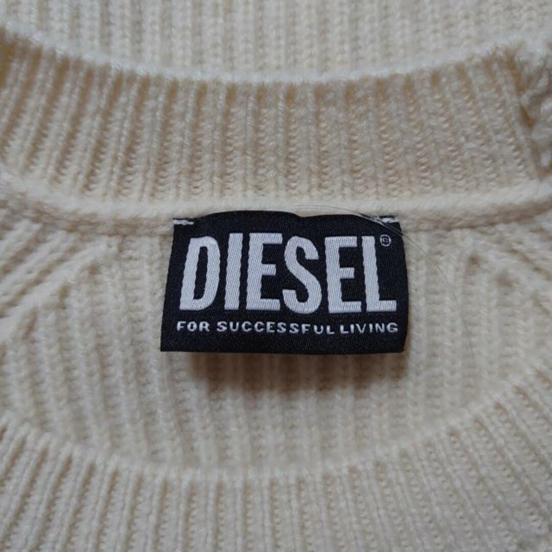 DIESEL(ディーゼル)のDIESEL(ディーゼル) 長袖セーター サイズS メンズ - アイボリー×グレー×グレーベージュ クルーネック ウール メンズのトップス(ニット/セーター)の商品写真
