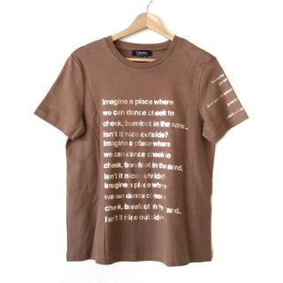 S Max Mara(マックスマーラ) 半袖Tシャツ サイズM レディース美品  - ダークブラウン×ゴールド(Tシャツ(半袖/袖なし))