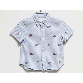 ラルフローレン(Ralph Lauren)の【夏物 新入荷!】‡ラルフローレン/Ralph Lauren‡90cm 半袖カットソーシャツ ブルー×白【中古】子供服 キッズ kids ベビー服 baby 男の子 夏 tops 624042(シャツ/カットソー)