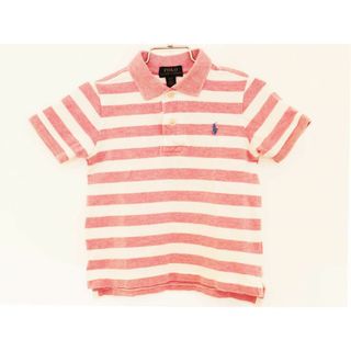 ラルフローレン(Ralph Lauren)の【夏物 新入荷!】[ラルフローレン/Ralph Lauren]90cm 半袖ポロシャツ ピンク×白【中古】子供服 キッズ kids ベビー服 baby 男の子 女の子 夏 tops 624042(シャツ/カットソー)